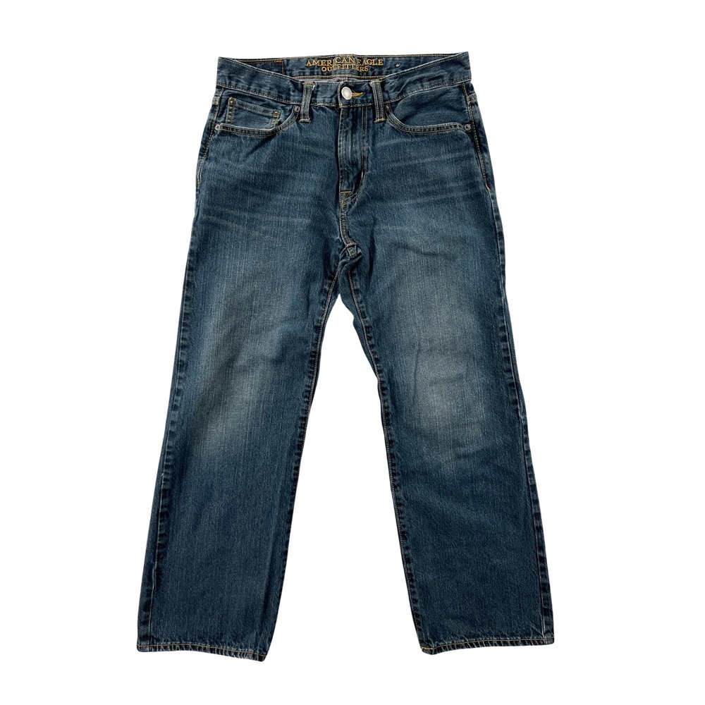 American Eagle Outfitters Mens‎ Loose Fit Jeans 30x30 (fit 30x28) Dark Wash Blue